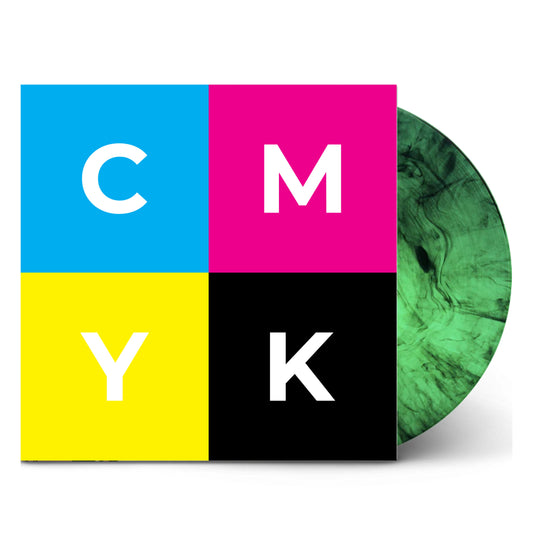 DOUBLE SIDE LP (GREEN MARBLE) 300X WITH PRINTED LABELS, PRINTED 3MM SLEEVE, INNER WHITE SLEEVE, £5.63 EACH