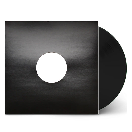 12" BLACK VINYL, 150G HEAVY DOUBLE SIDED, WHITE PAPER INNER,  3MM SPINE BLACK DISCO,  FULL COLOUR LABELS FROM £3.22 PER RECORD